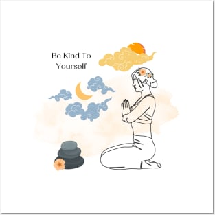 Be Kind To Yourself - Peach Cloud Posters and Art